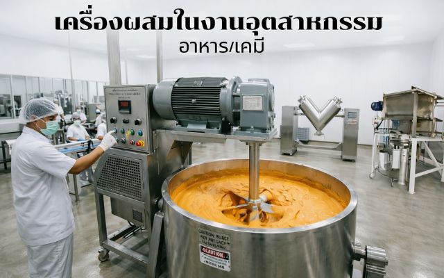 เครื่องจักร มีทั้งเครื่องกวนอาหาร และเครื่องกวนเคมี