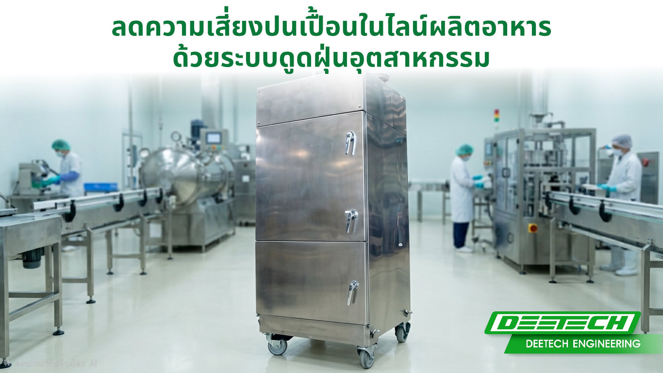 ลดความเสี่ยงปนเปื้อนในไลน์ผลิตอาหาร ด้วยระบบดูดฝุ่นอุตสาหกรรม