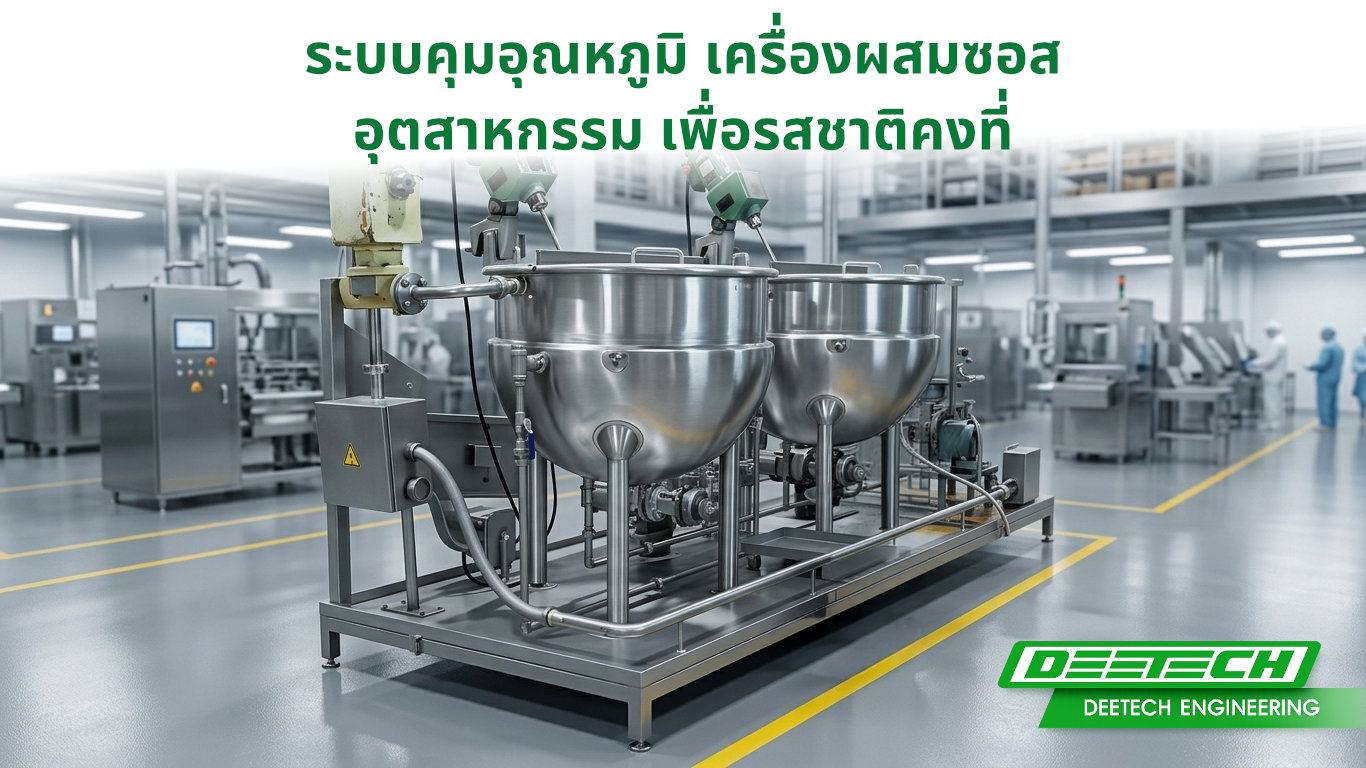 ระบบคุมอุณหภูมิ เครื่องผสมซอส อุตสาหกรรม เพื่อรสชาติคงที่